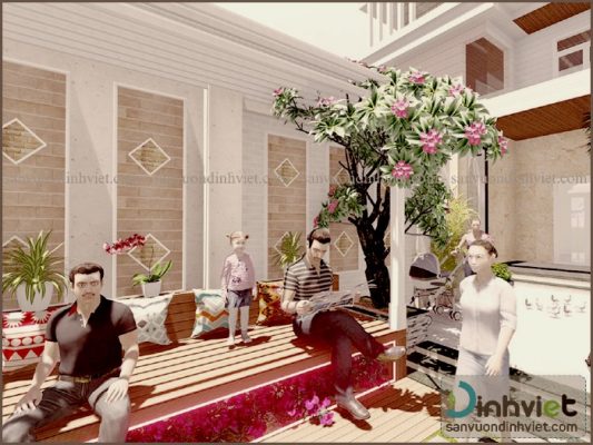 Mẫu thiết kế sân vườn biệt thự đẹp