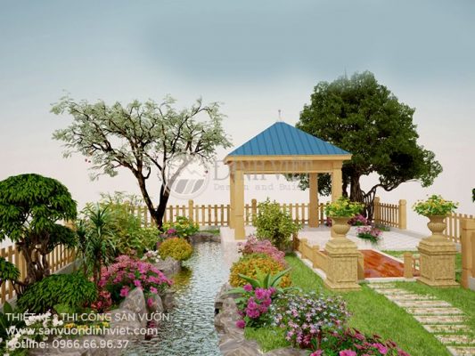 Mẫu thi công sân vườn đẹp nhà biệt thự