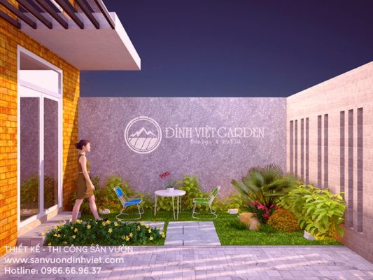Mẫu thiết kế sân vườn biệt thự đẹp hồ bơi