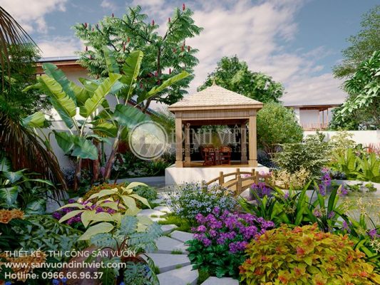 Mẫu thiết kế sân vườn đẹp nhà biệt thự