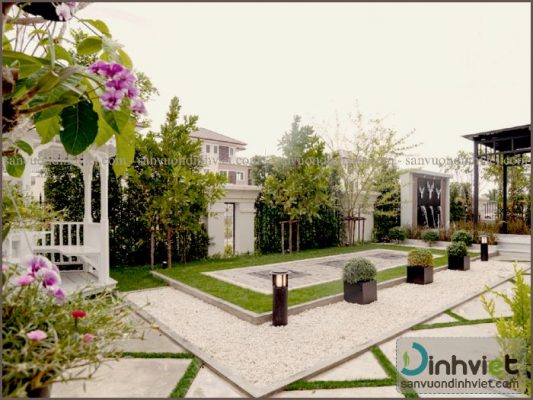 Mẫu thi công sân vườn đẹp nhà biệt thự