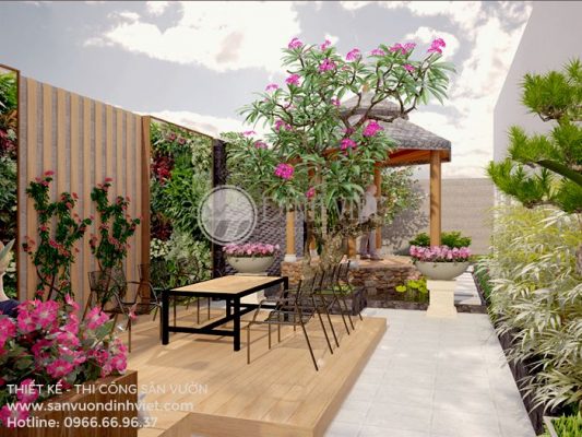Mẫu sân vườn đẹp nhà biệt thự