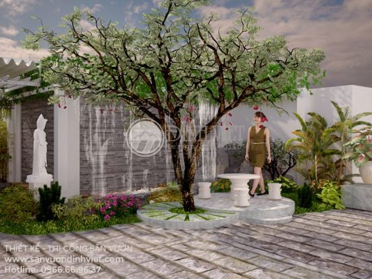 Thiết kế sân vườn biệt thự đẹp