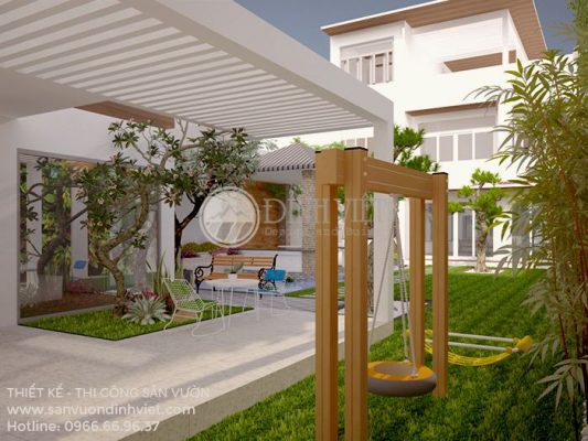 thiết kế sân vườn nhà biệt thự đẹp