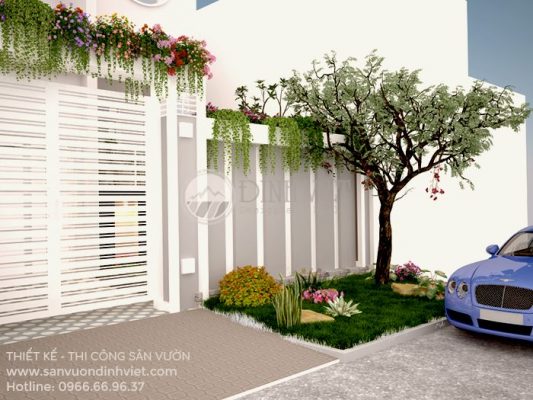 Thiết kế sân vườn nhà phố trước nhà
