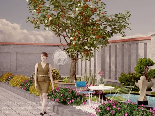 Thiết kế thi công sân vườn trước nhà