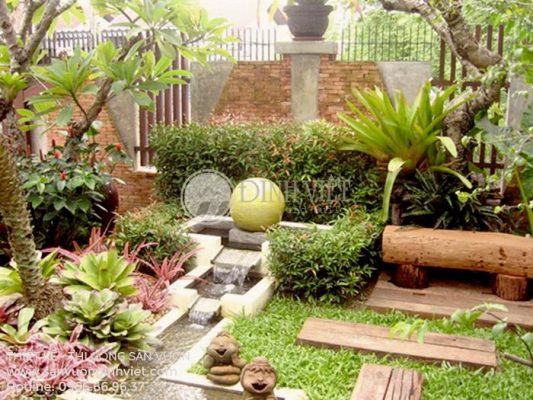Mẫu tiểu cảnh sân vườn biệt thự đẹp