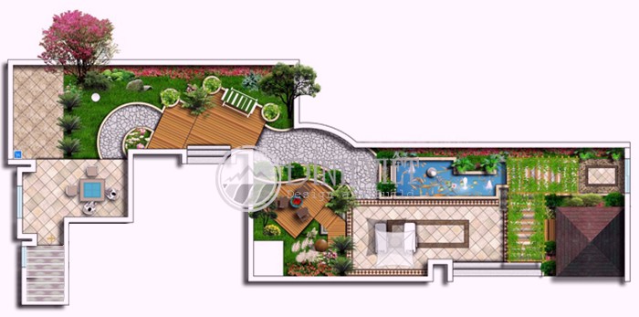 mặt bằng sân vườn thiết kế