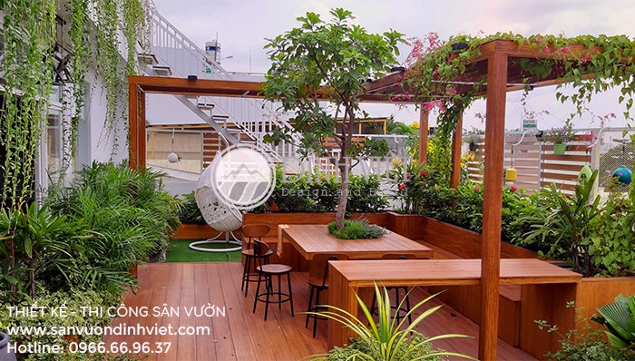 Tiểu cảnh nhỏ đẹp trên sân thượng Tiểu cảnh nhỏ đẹp trên sân thượng