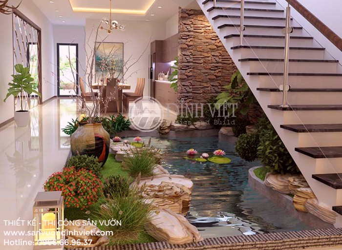 Tiểu cảnh cầu thang hay còn gọi là tiểu cảnh dưới gầm cầu thang Tiểu cảnh cầu thang hay còn gọi là tiểu cảnh dưới gầm cầu thang