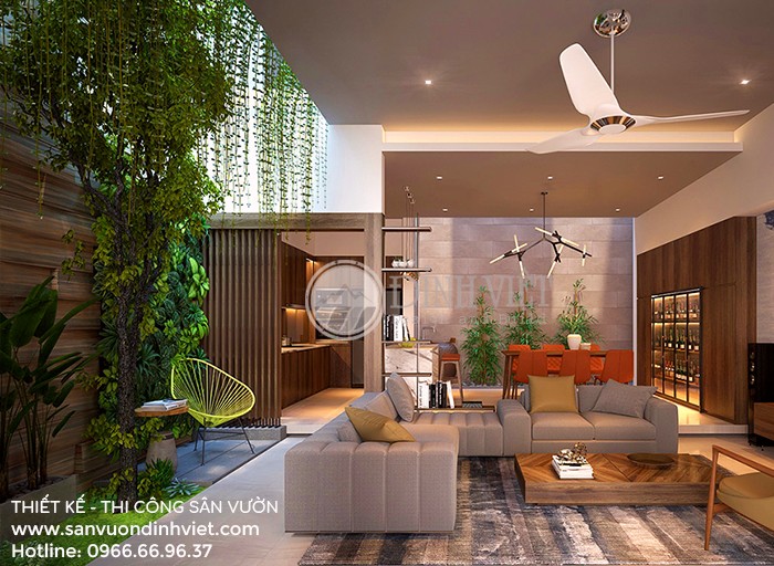 Mẫu thiết kế và thi công tiểu cảnh cho giếng trời đơn giản mà đẹp Mẫu thiết kế và thi công tiểu cảnh cho giếng trời đơn giản mà đẹp