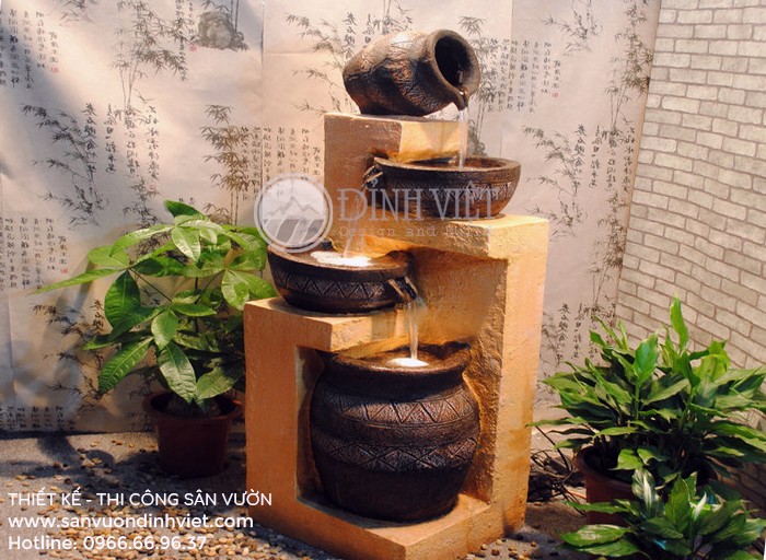 Tiểu cảnh thác nước mini trong nhà đẹp Tiểu cảnh thác nước mini trong nhà đẹp